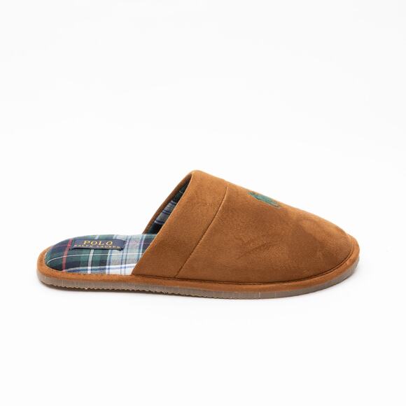 Polo Ralph Lauren Men's Klarence Plaid Scuff Slipper Size 8 - Picture 1 of 10